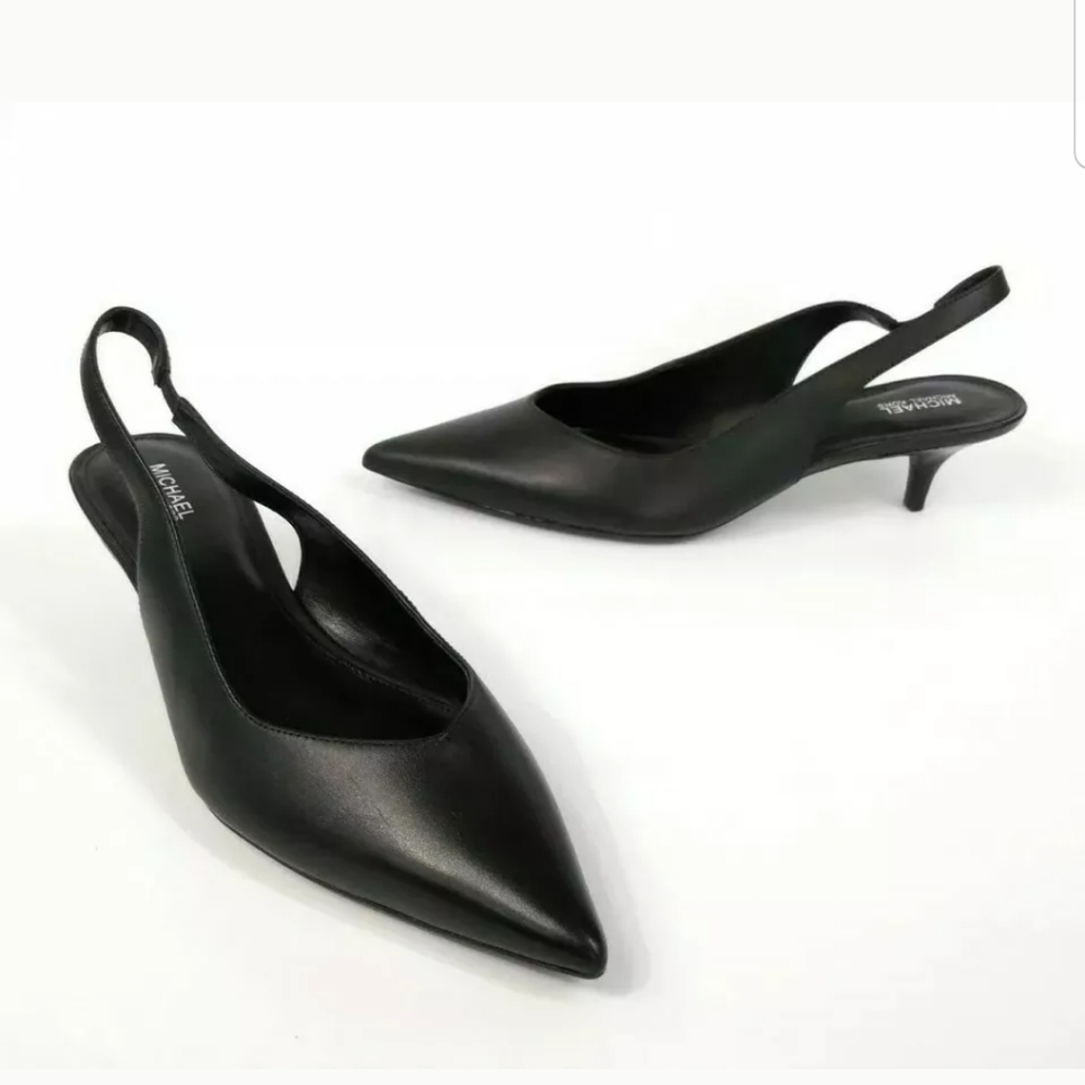 Michael Kors slingback kitten heel pumps